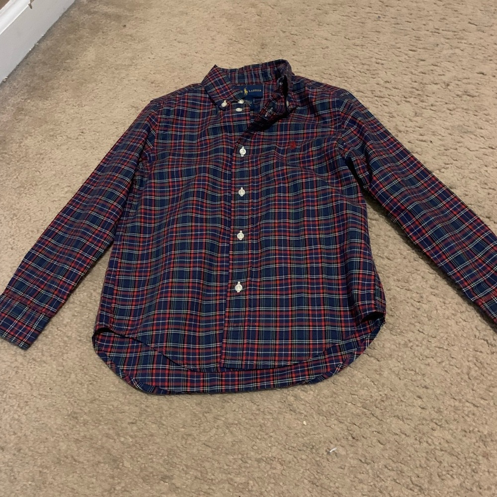 Ralph Lauren plaid button down shirt